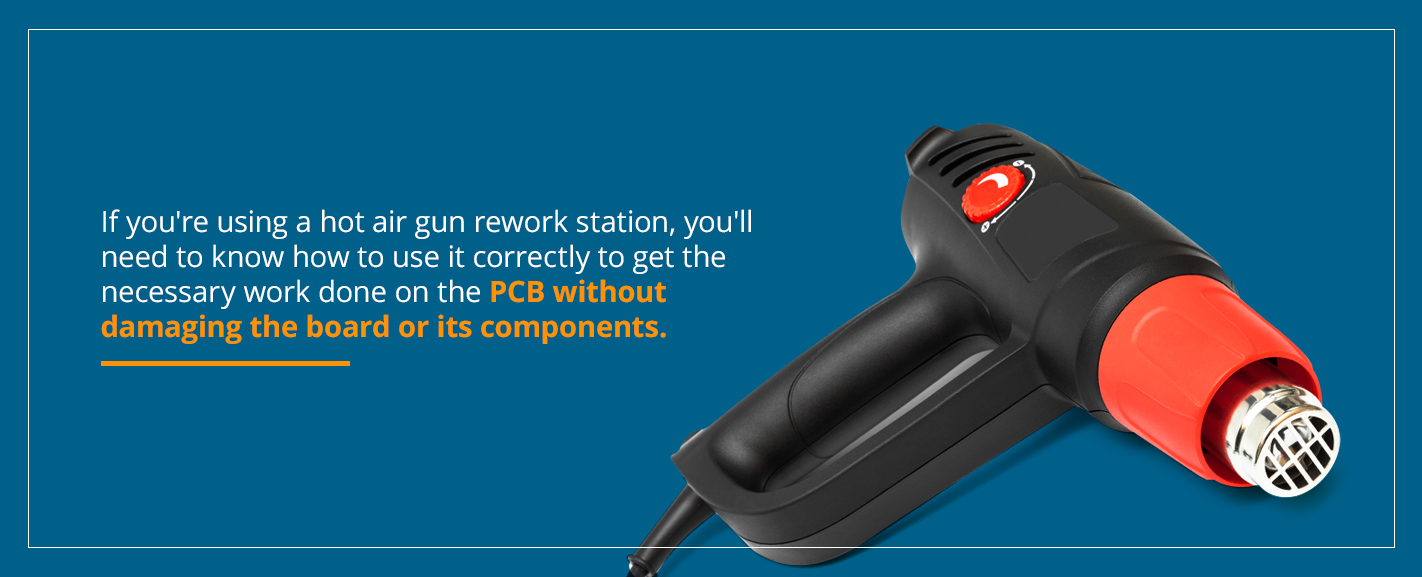 Learn how to use a hot air gun rework station properly