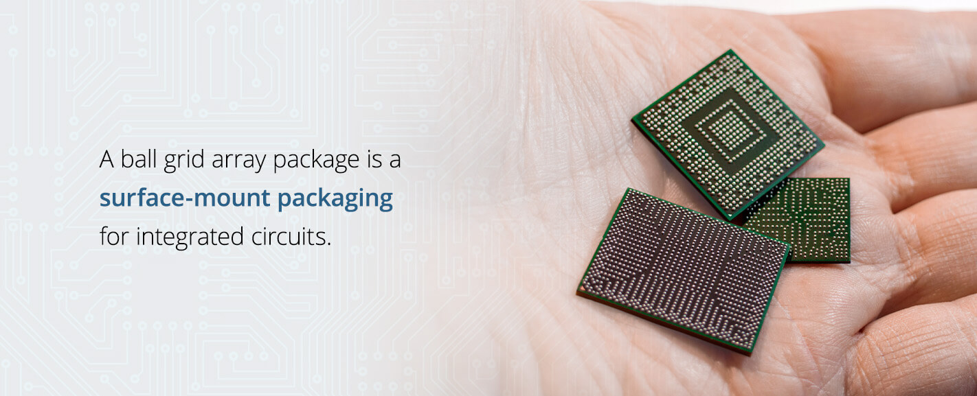 Person hold BGA components in their palm